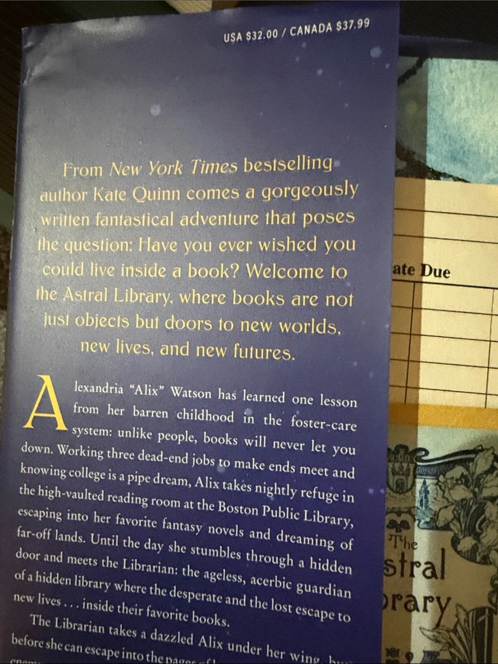 kate quinn The Astral Library — Blue, Gold & Purple Cover Art